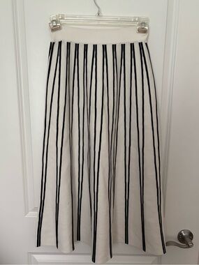 J. Crew Striped Knitted Midi Skirt